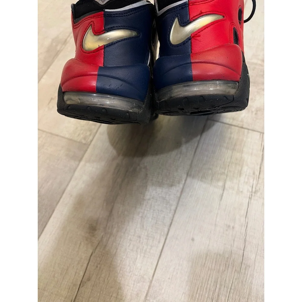 Nike Air More Uptempo 96 Split Black Red Navy DJ4400-001 Mens 11.5